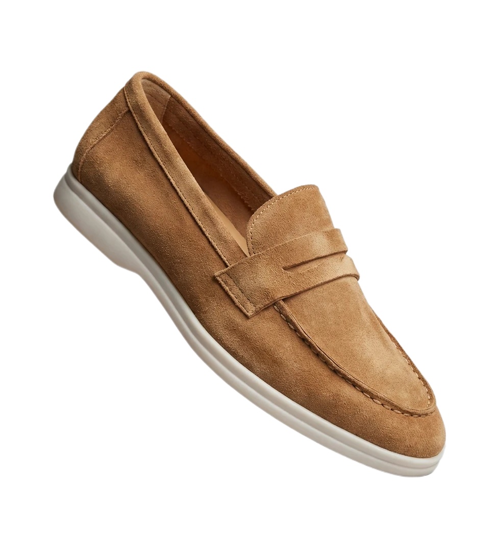Loro Piana suede casual brown shoes