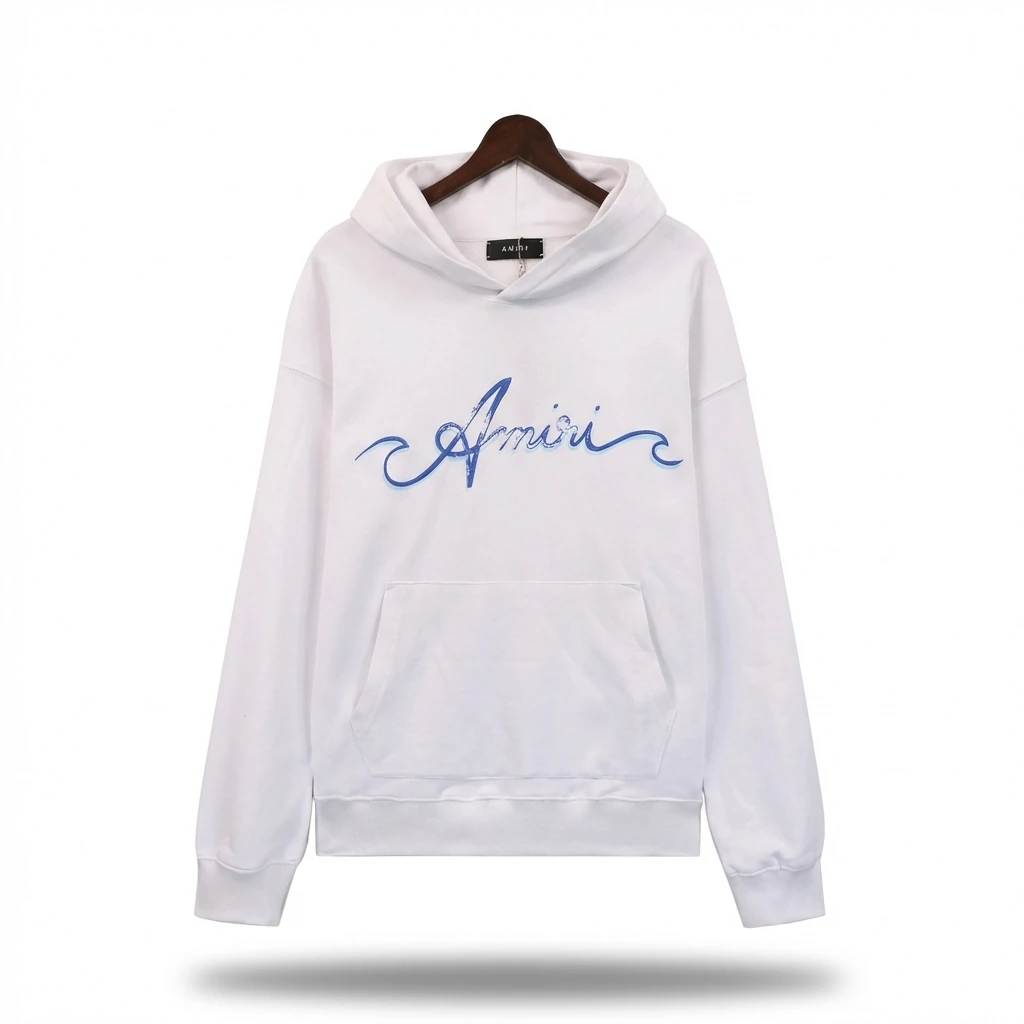 AMIRI white minimalist hoodie