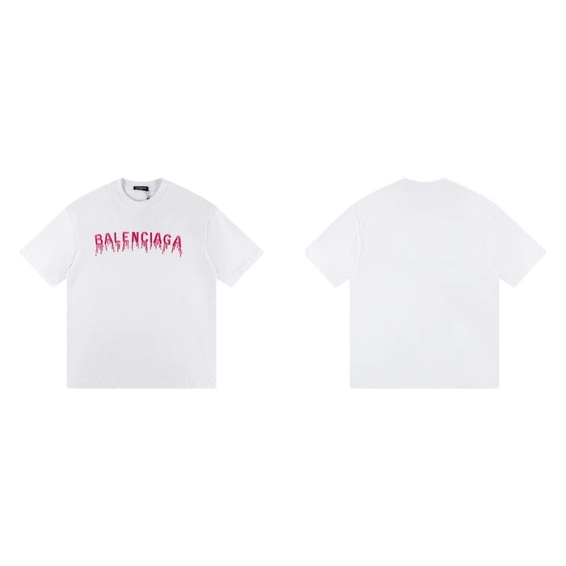 Balenciaga Blood Drop Collection Street Style White T-Shirt
