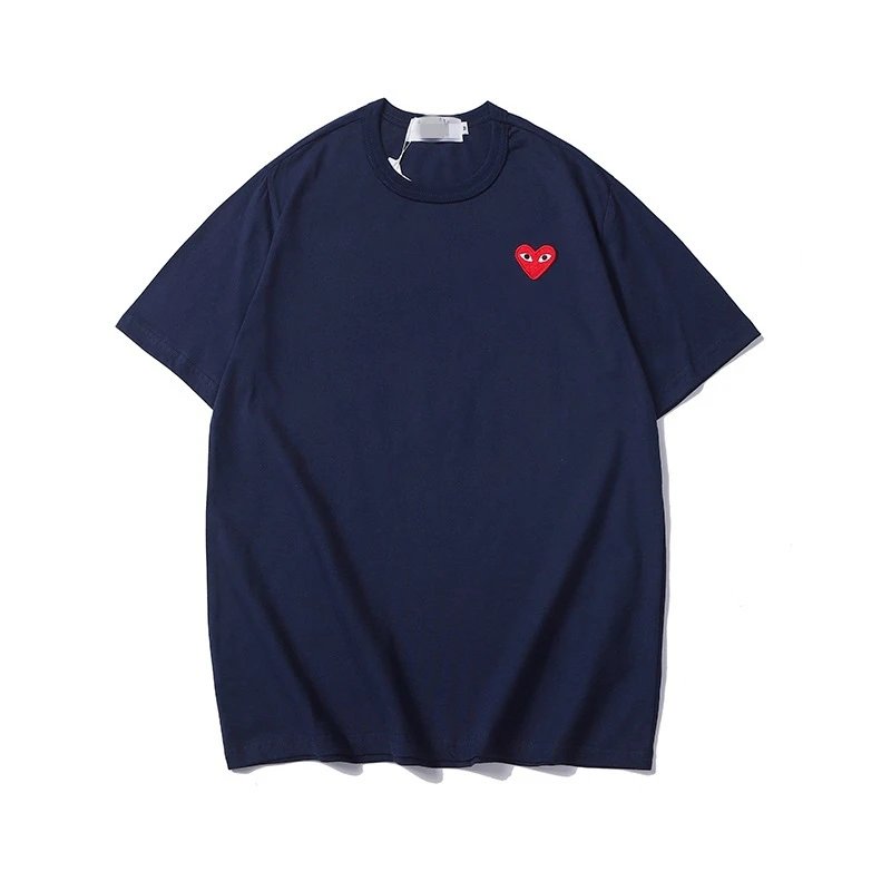 Comme des Garcons PLAY 2023-31 Blue Style 2331 Heart Logo T-Shirt Holiday Edit