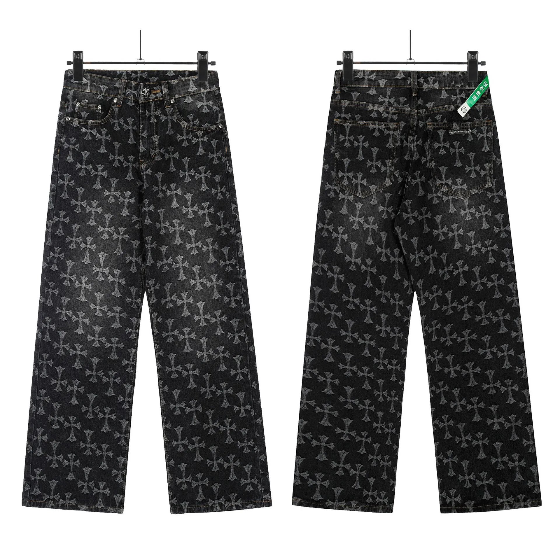 Chrome Hearts Statement Graphic jeans Light Denim Jeans for Easy Pairing