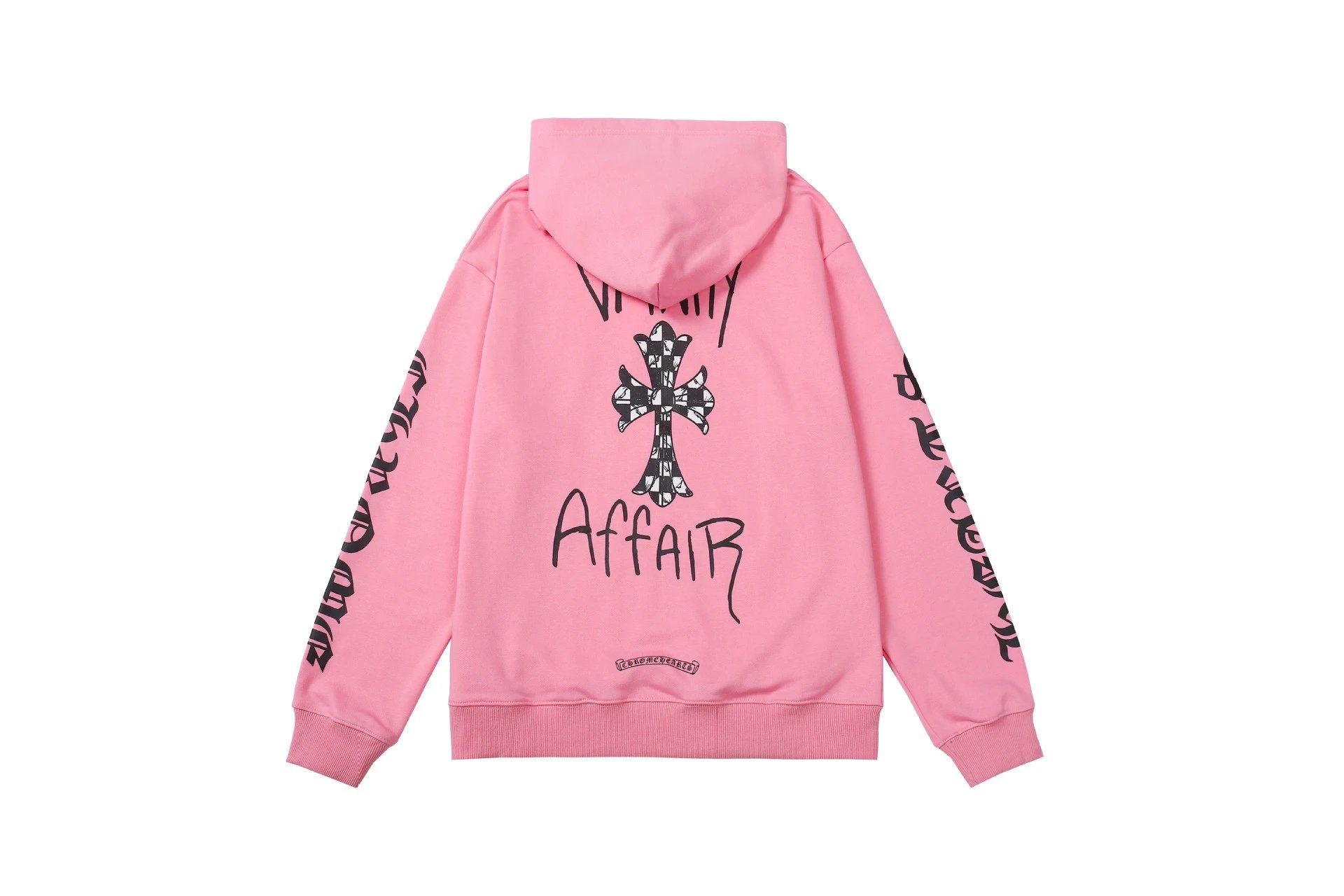 Chrome Hearts Streetwear Cross graphic hoodie Black Blue Cross with Practical Shape
