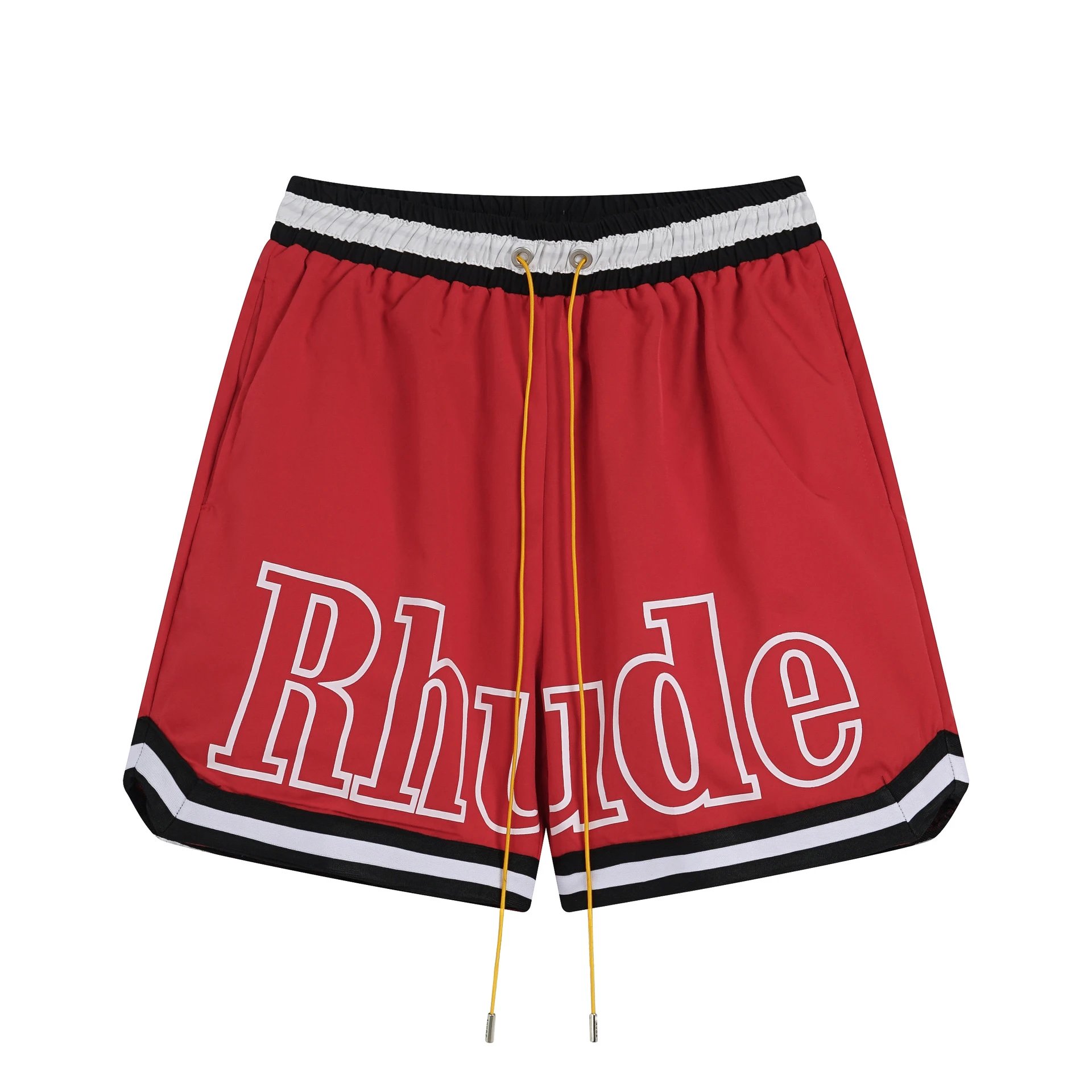 RHUDE sporty red shorts