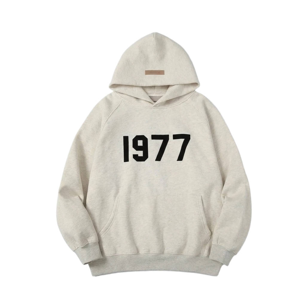 ESSENTIALS 1977 Style Light Grey Hoodie