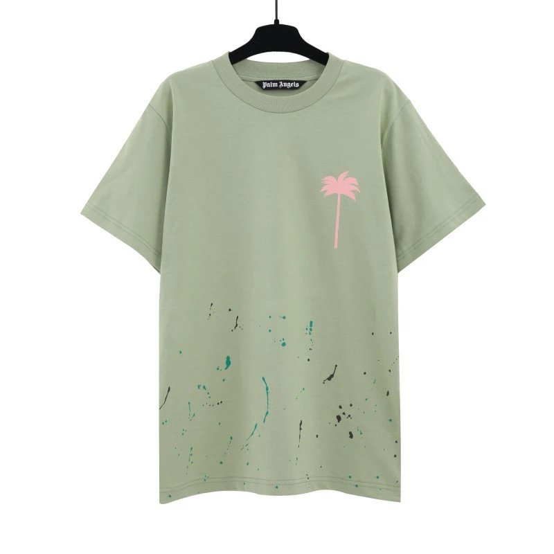 Palm Angels Urban Logo T-shirt White Palm Tree with Statement Pattern