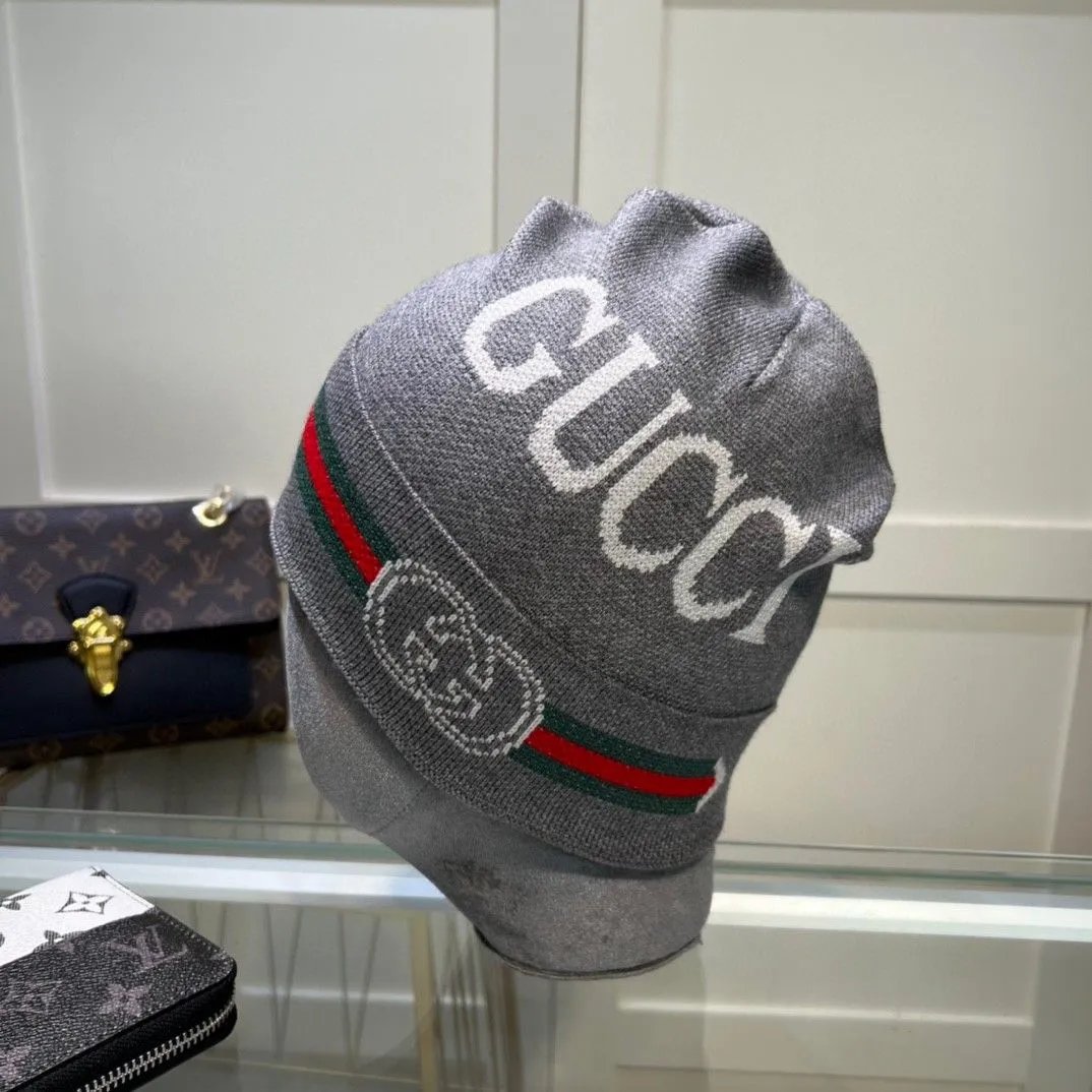 Ribbed Stripe Gucci Knit Beanie for Denim Pairing