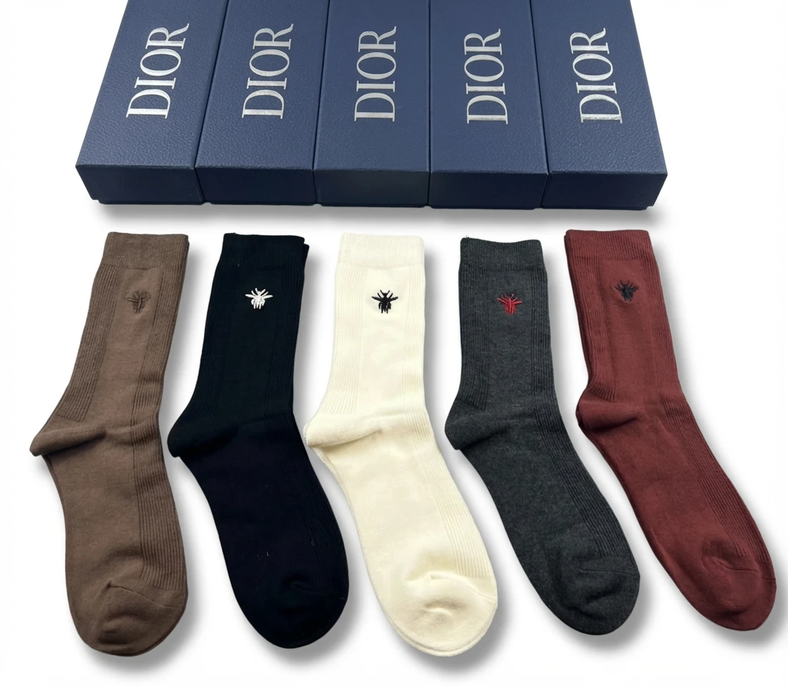 Dior embroidered fashion socks