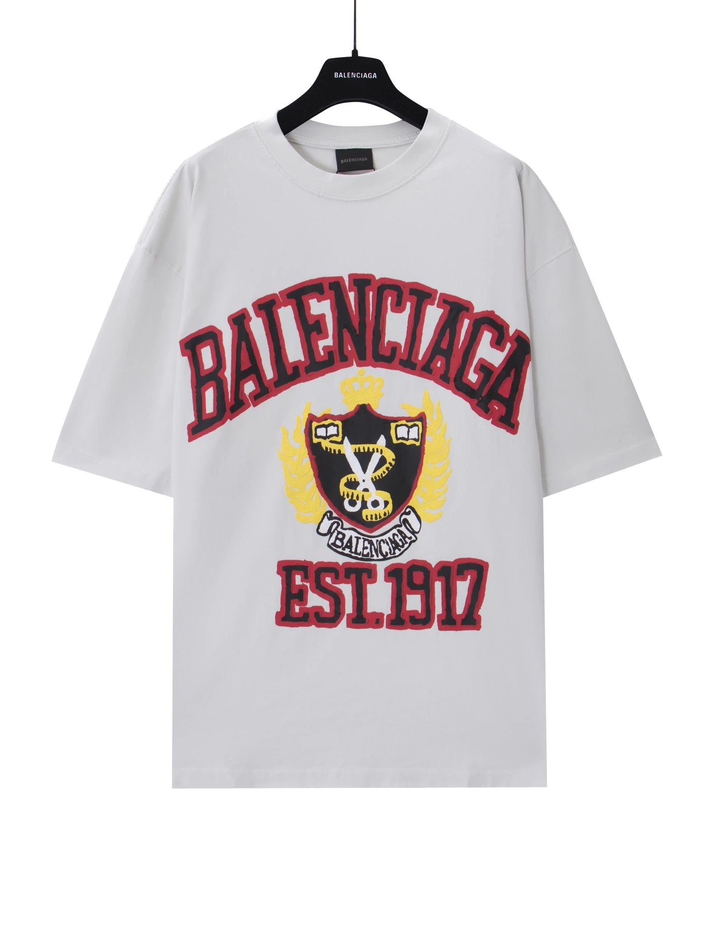 Balenciaga Badge Style White T-shirt
