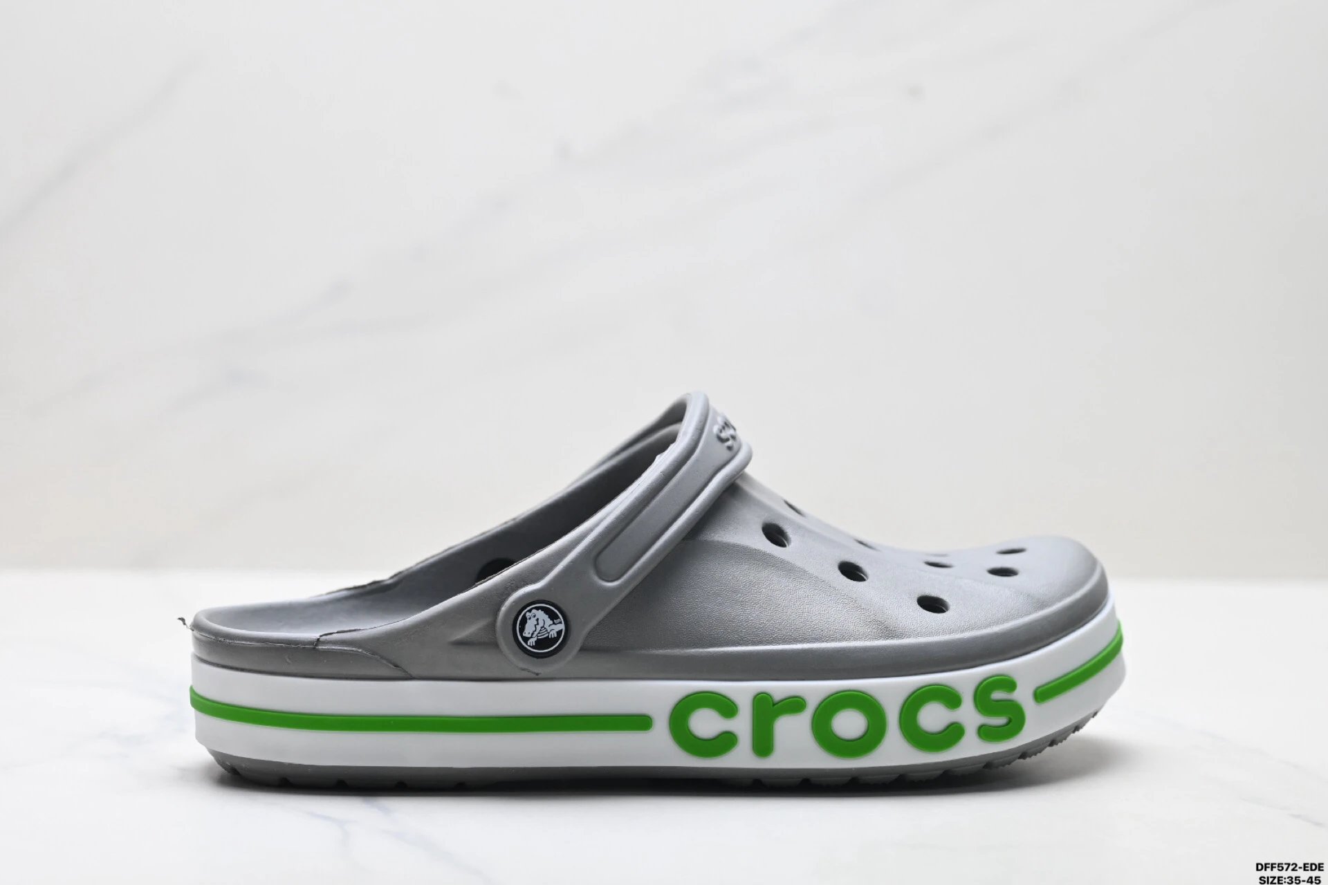 Gray trendy style of Crocs clogs