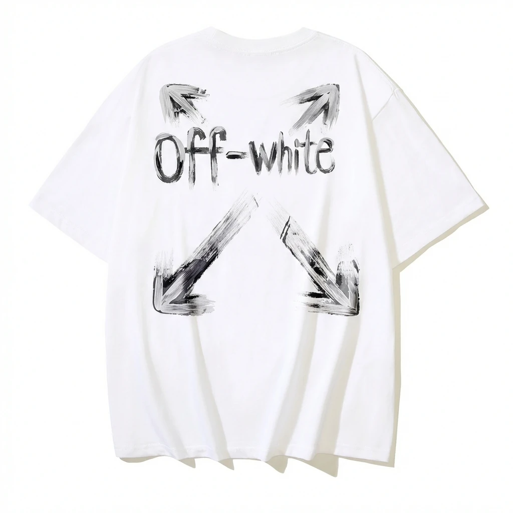 Off-White Graffiti Style White T-shirt