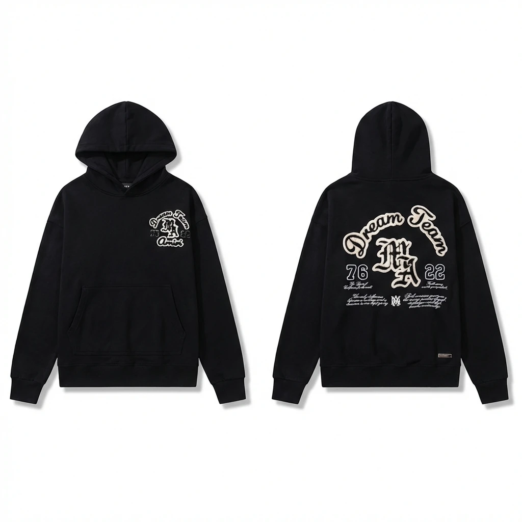 AMIRI Black Retro Hoodie