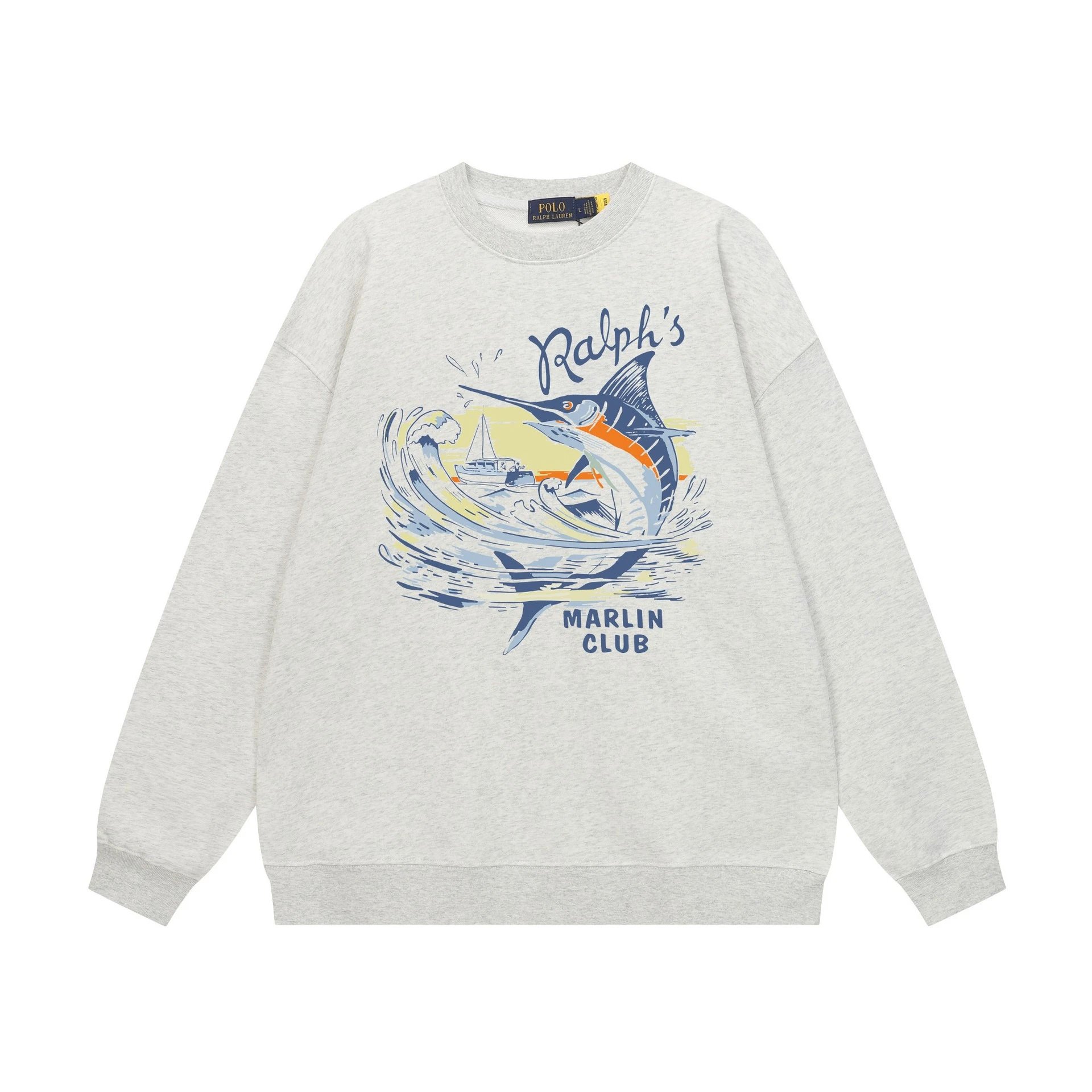 Ralph Lauren Marin Club Light Grey Sweatshirt