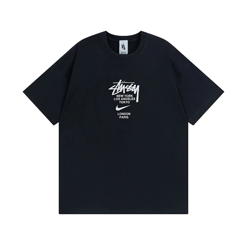 Stussy Black Spider Graphic T-Shirt Downtown Style Logo