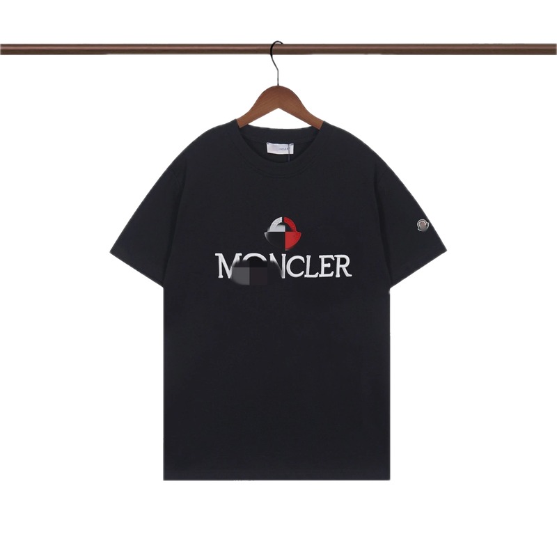 Moncler Printed Casual Black Short-sleeve T-shirt