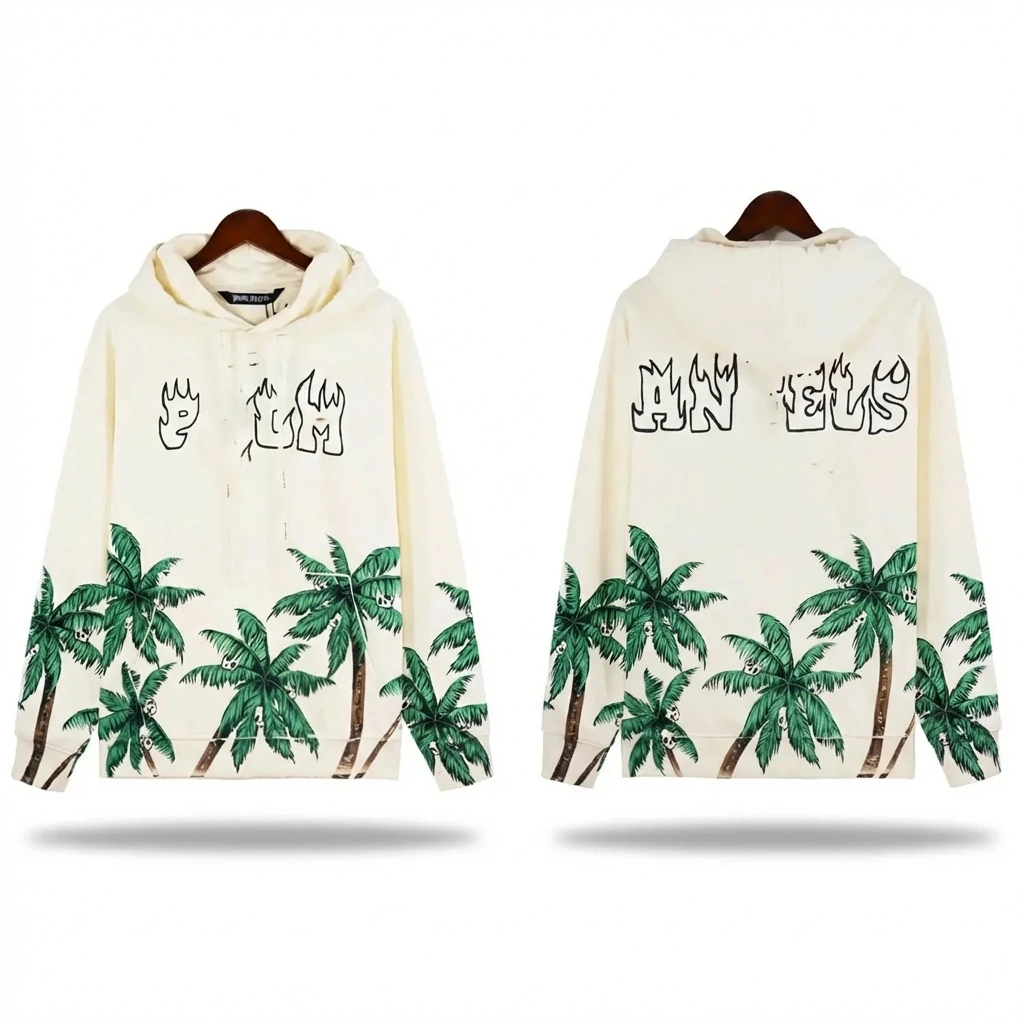 Palm Angels Coconut Tree Print Hoodie