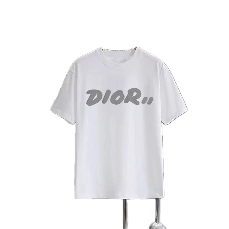 Dior Logo Printed Casual White T-shirt