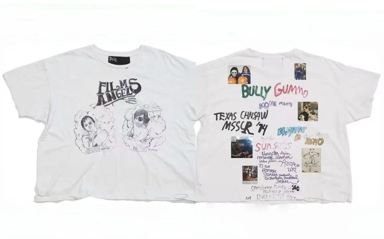 Paly Hollywood Graffiti Street Style White T-Shirt