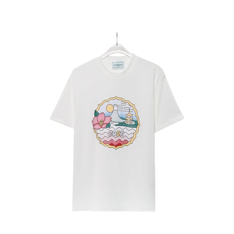 Casablanca - printed Japanese - style white T - shirt