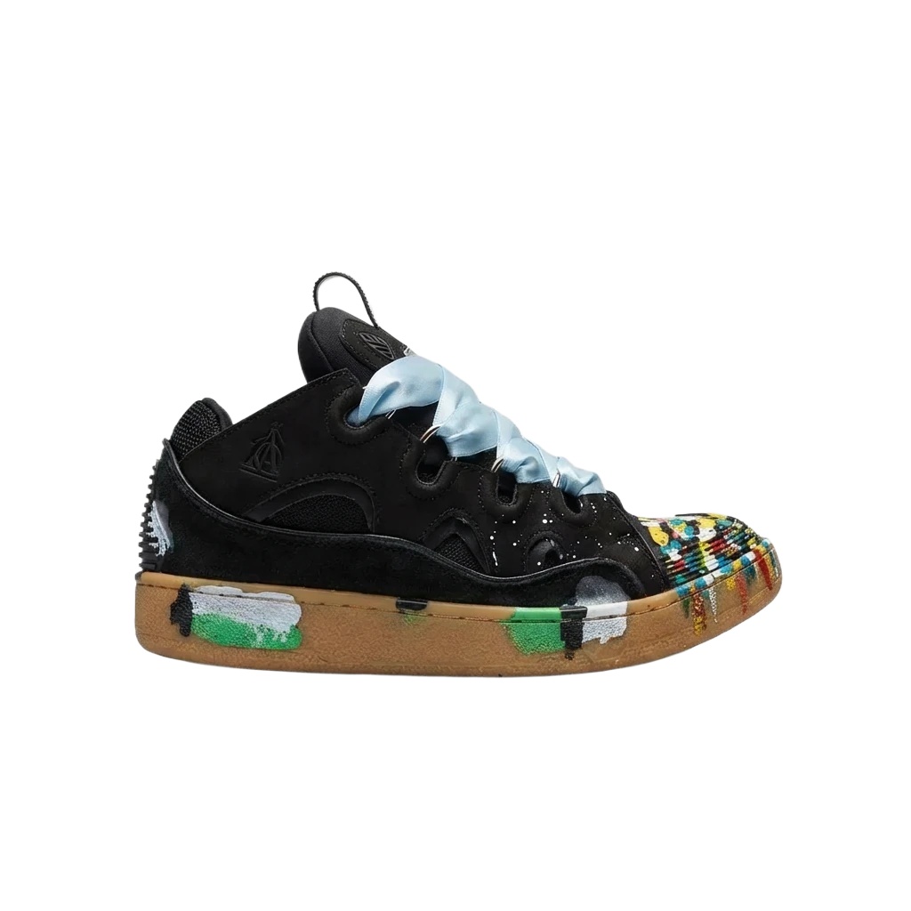 LANVIN Graffiti Trendy and Cool Black Shoes