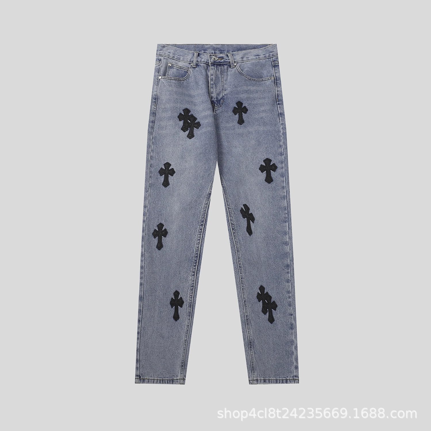 Chrome Hearts Gift Ready Graphic jeans Light Denim Jeans with Standout Detail