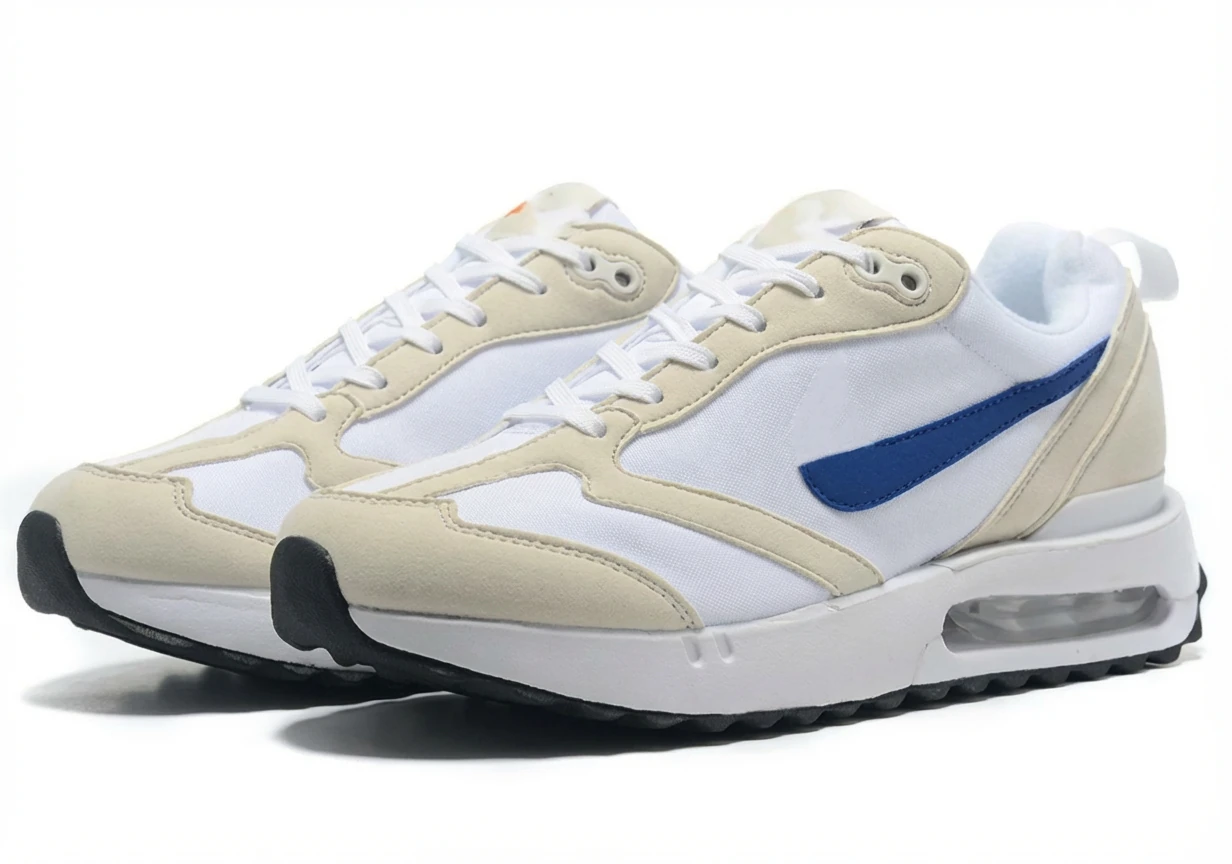 Nike Air Retro White and Blue Shoes