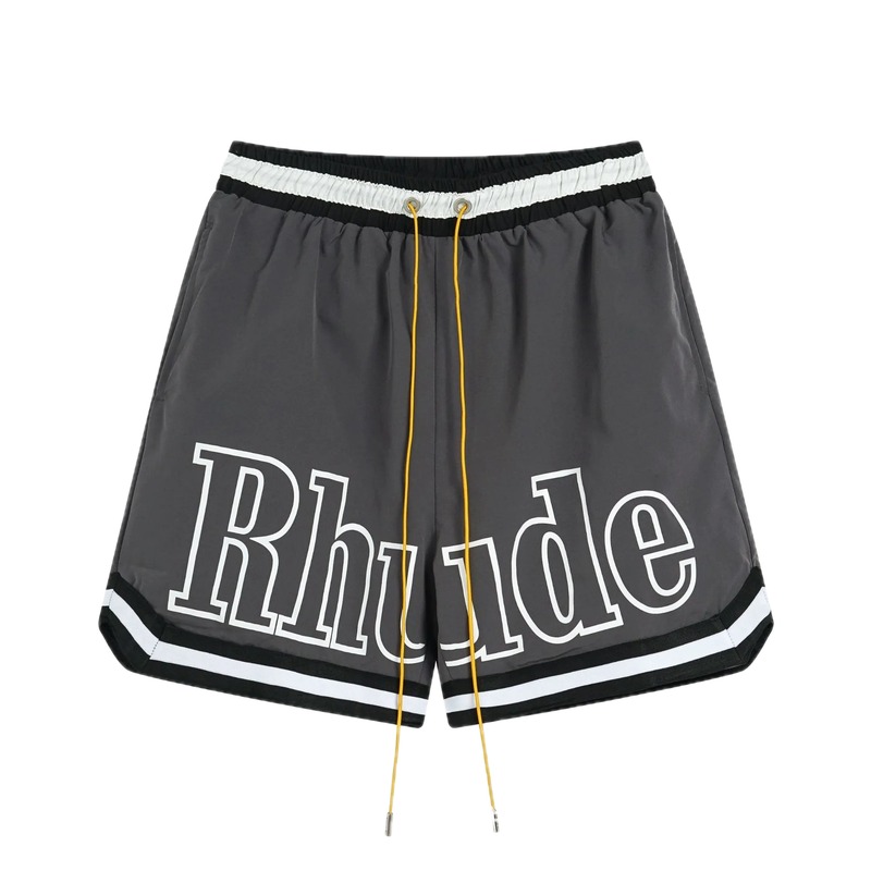 RHUDE letter - style grey shorts