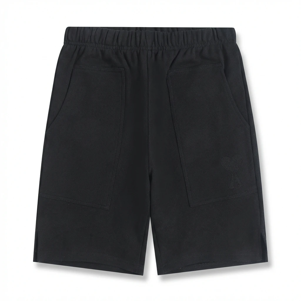 AMI Workwear Style Black Shorts