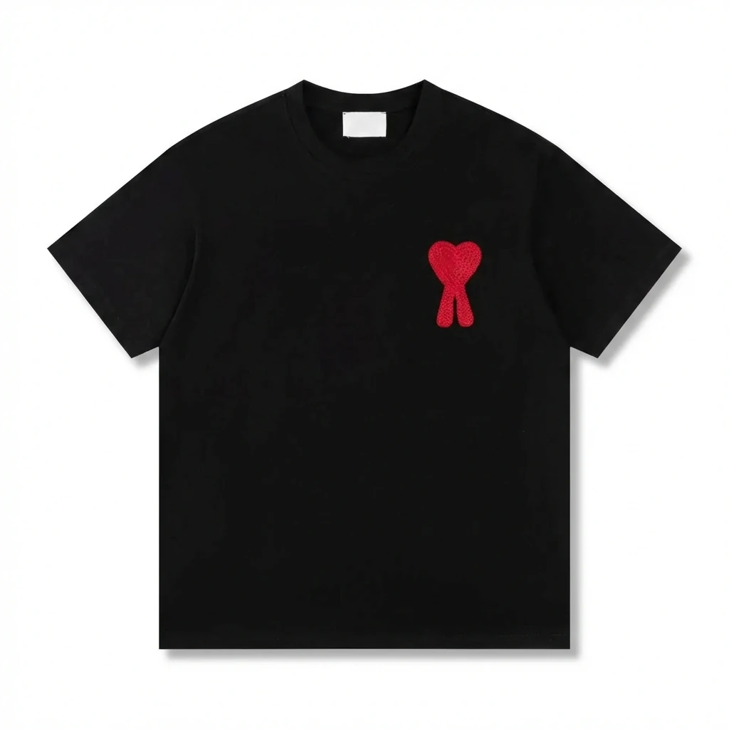 AMI Love Trendy Brand Black T-shirt