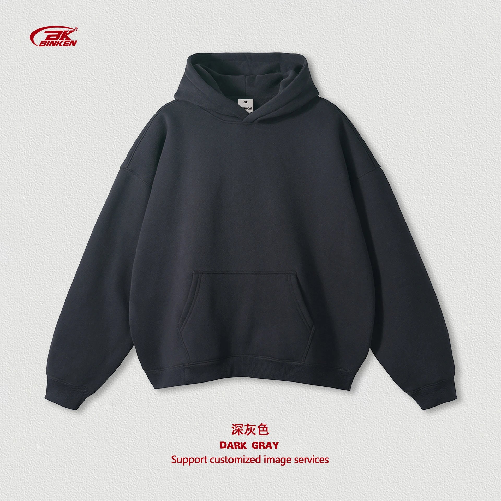 Easy Match Pullover hoodie Navy Blank Kangaroo for Everyday Use