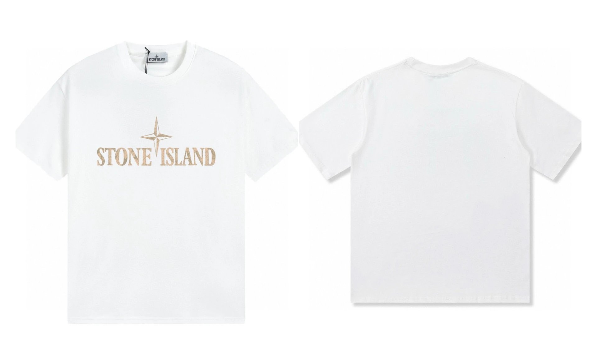 Stone Island Classic Street Style White Short Sleeve T-Shirt