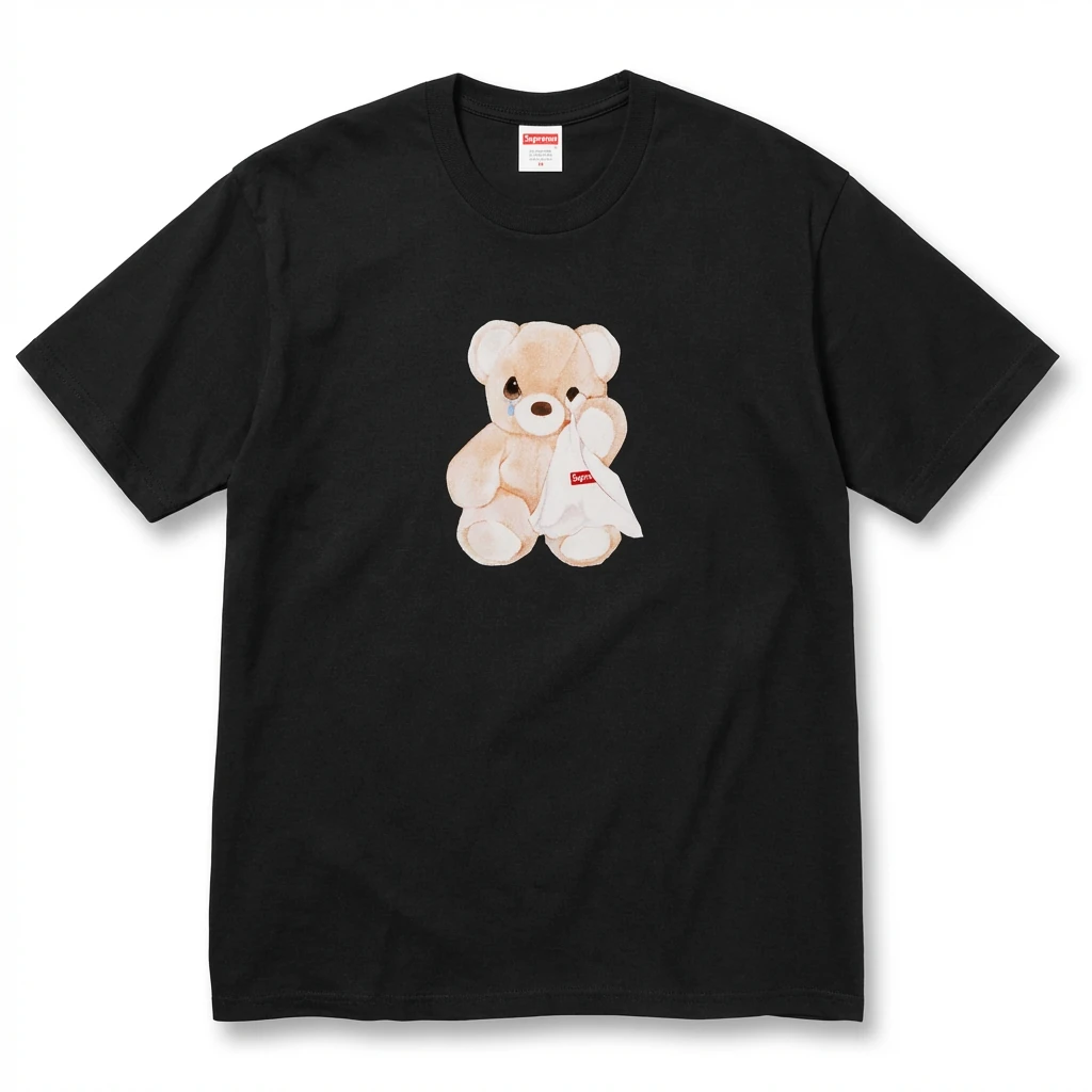 Supreme Bear Print Black T-shirt