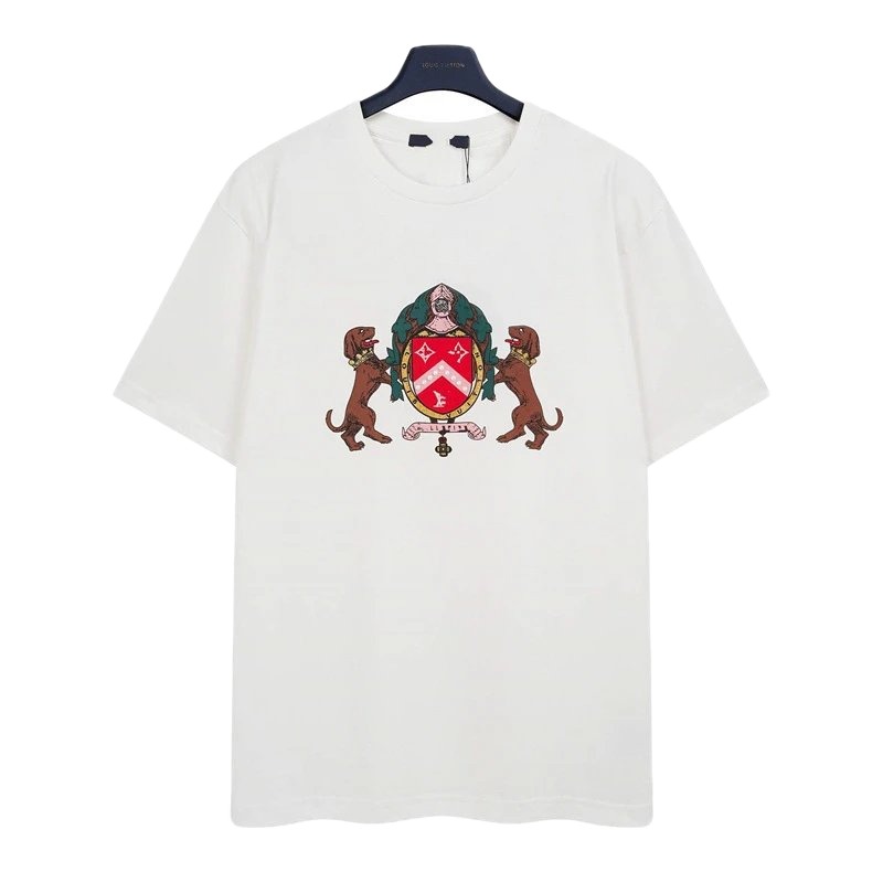 Louis Vuitton Vintage-style Badge White Short-sleeve T-shirt