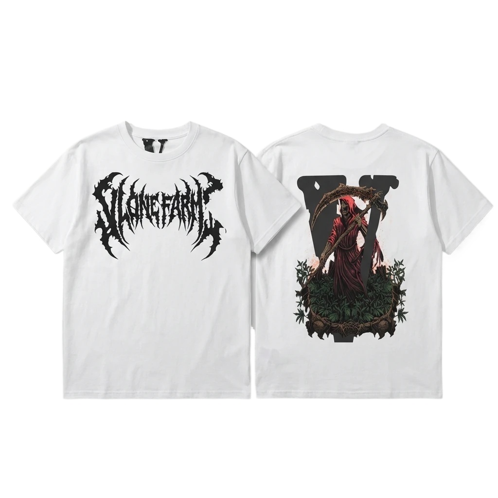 Vlone dark style white T-shirt