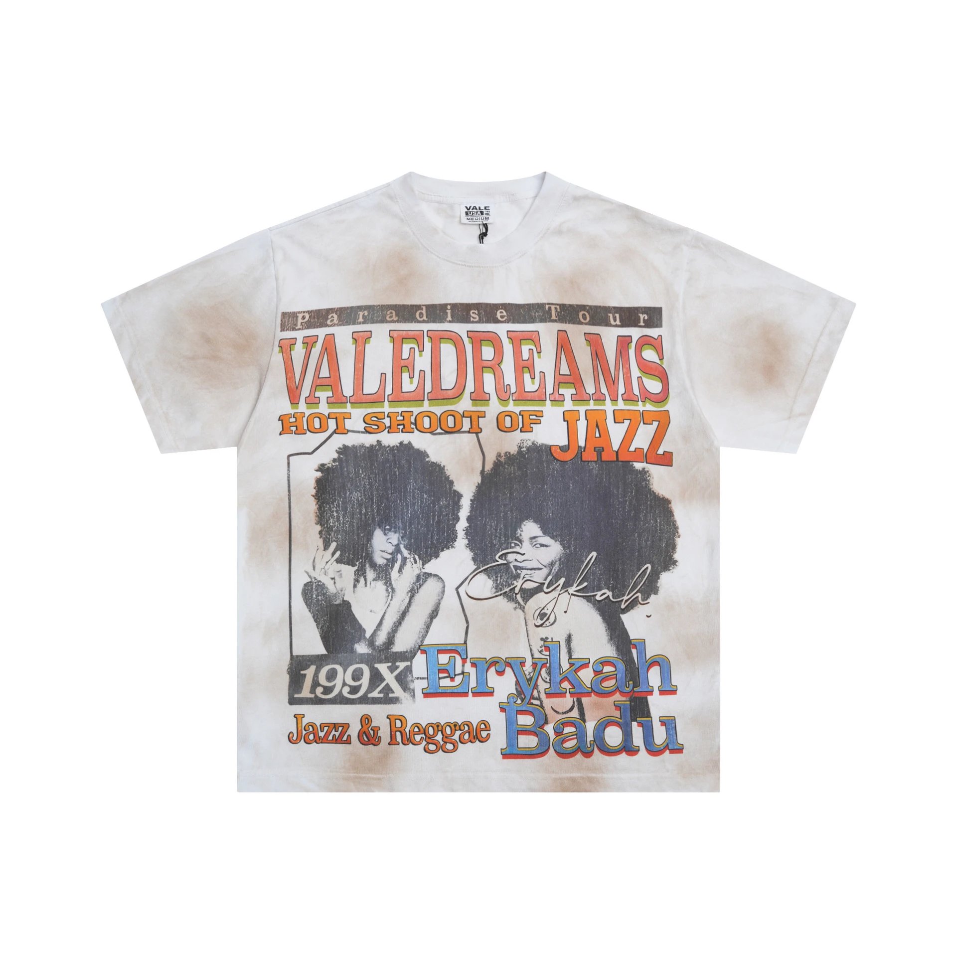 Valley Jazz Portrait Vintage Style Tie-dye T-shirt