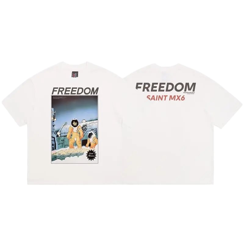 SAINT MX6 Vintage Print White T-Shirt