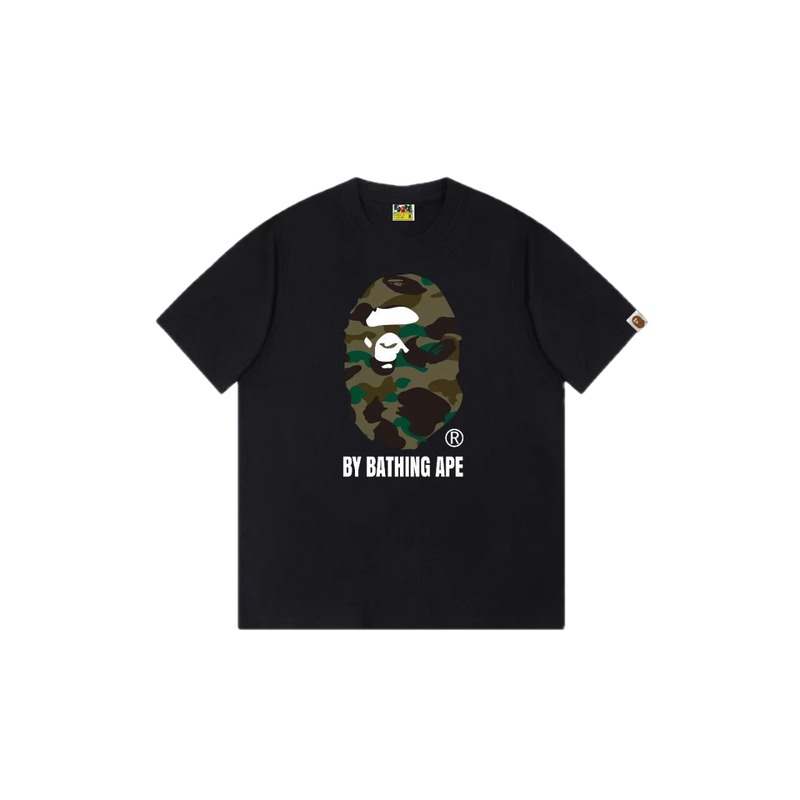 Bape camouflage style black T-shirt