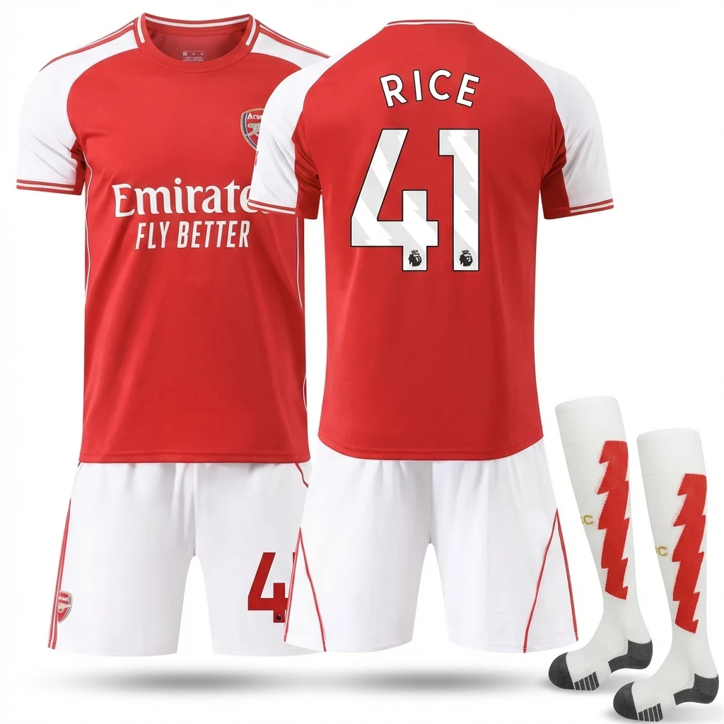The red and white football kit of Arsenal's home ground.