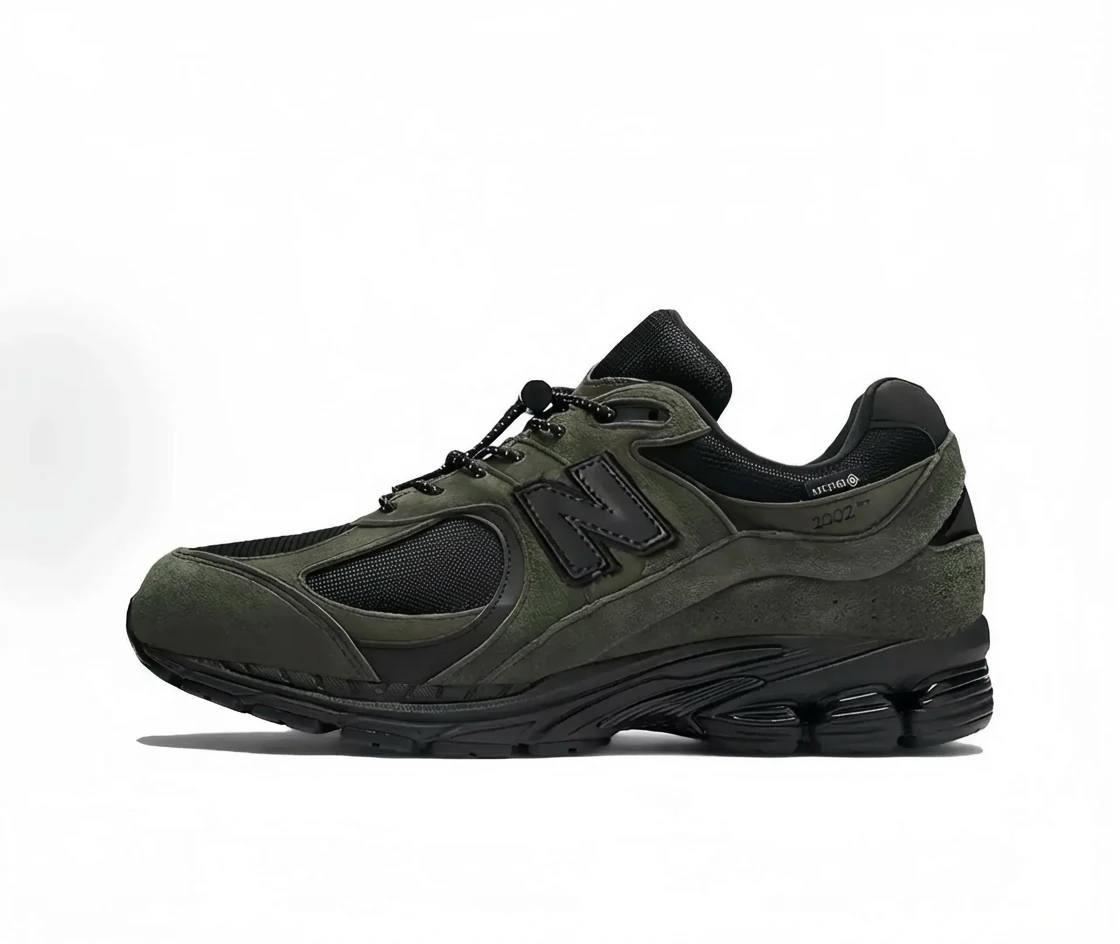 Retro-style olive green of New Balance 2002R