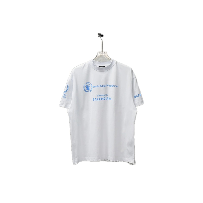 Balenciaga Blue Label Simple White T-shirt