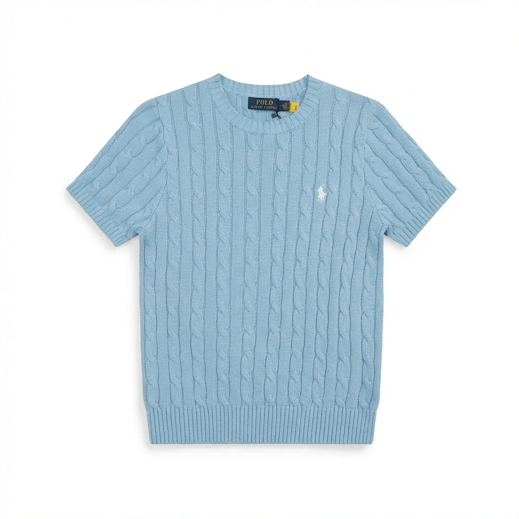 Ralph Lauren Polo Light Blue Trendy Brand Short-sleeve Shirt