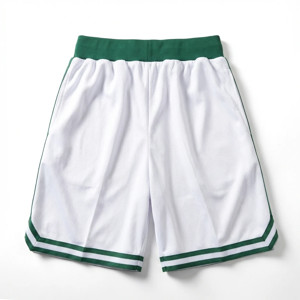 Tatum sporty white-green shorts
