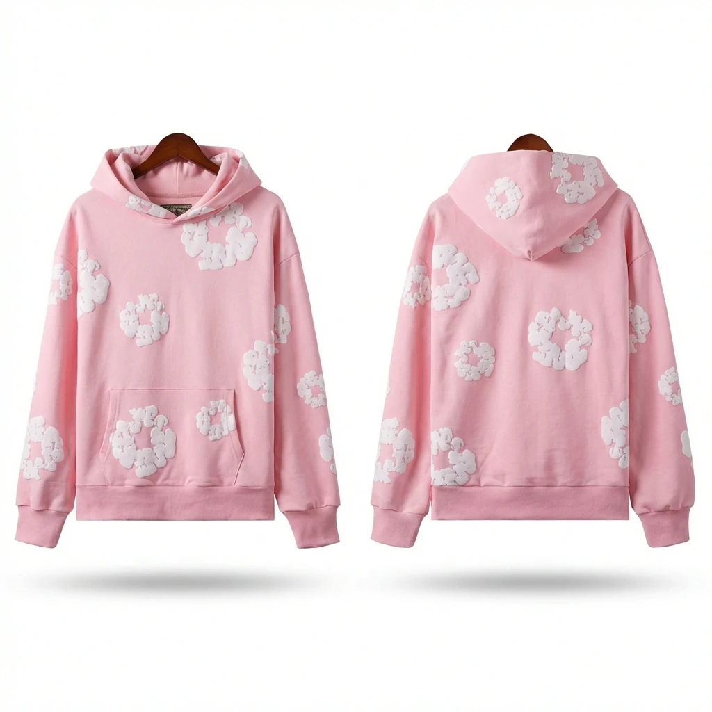 DENIM TEARS Floral Pink Hoodie
