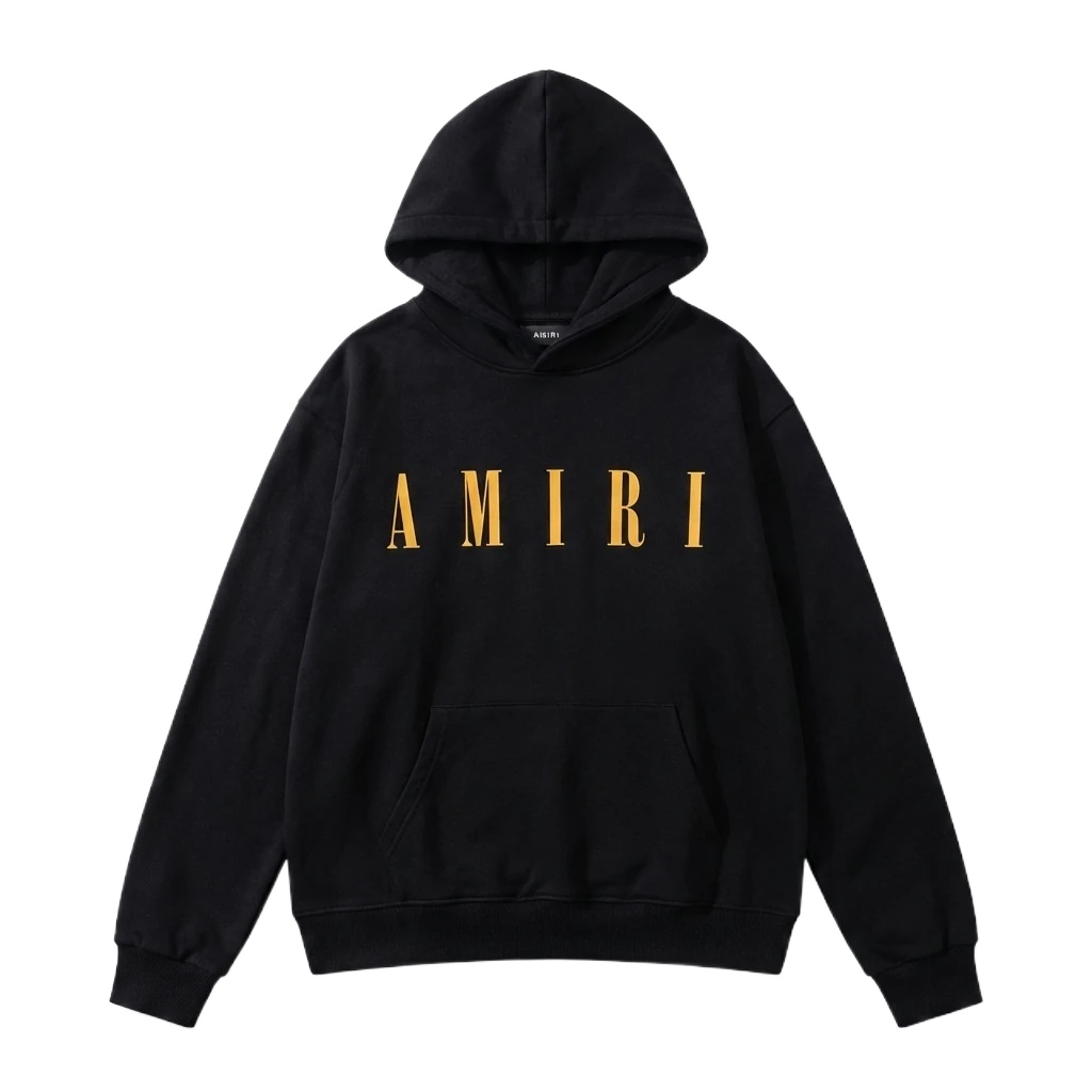 AMIRI letter-style black hoodie