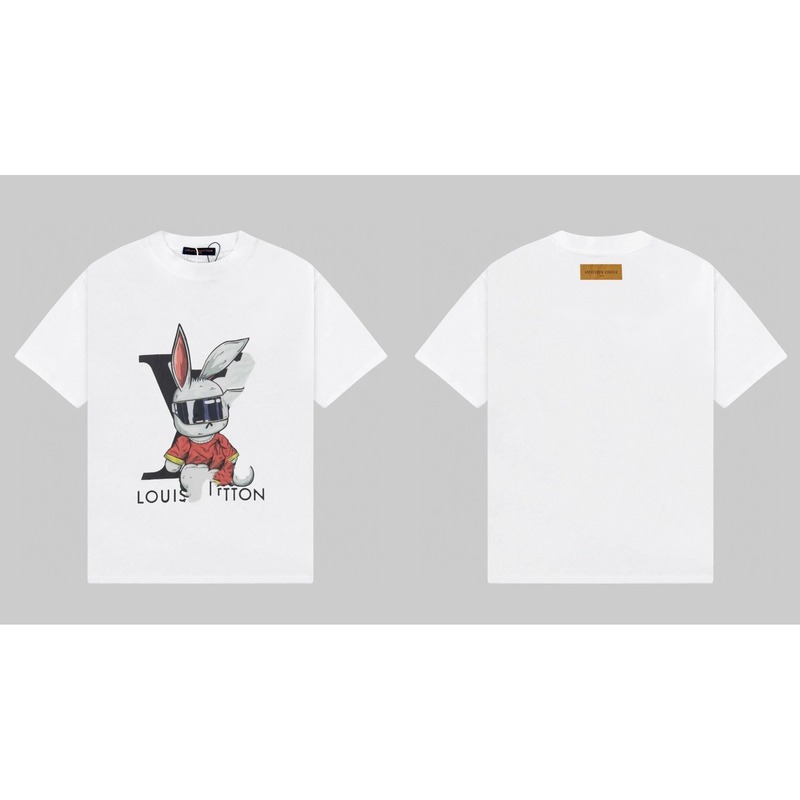 Louis Vuitton Cool Trendy Rabbit Print White T-Shirt