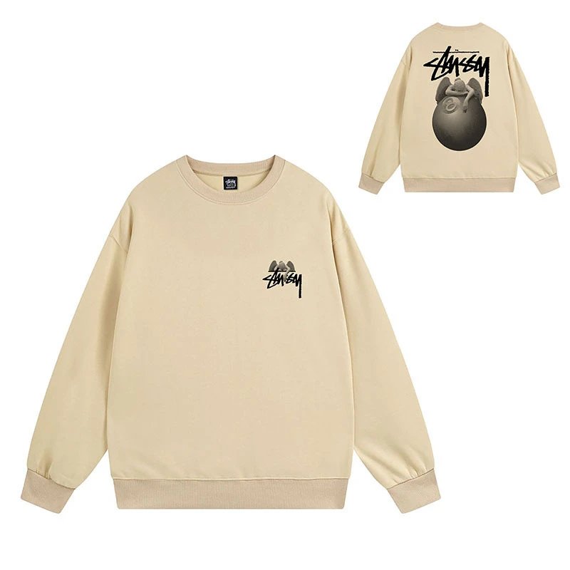 Stussy Beige Style 538 Graphic SweatShirt Layered Outfit