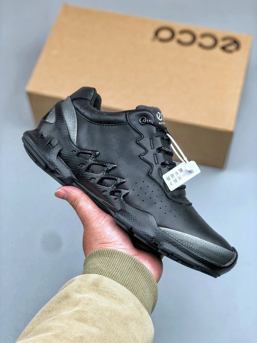ECCO Black Outdoor Sneakers with Clean Side Panels