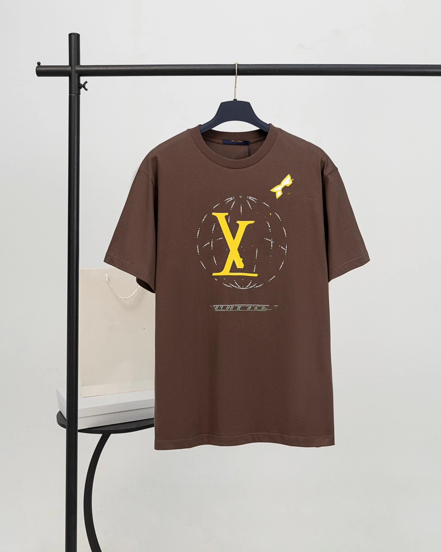 Louis Vuitton (LV) Printed Casual Style Brown Short-sleeve T-shirt