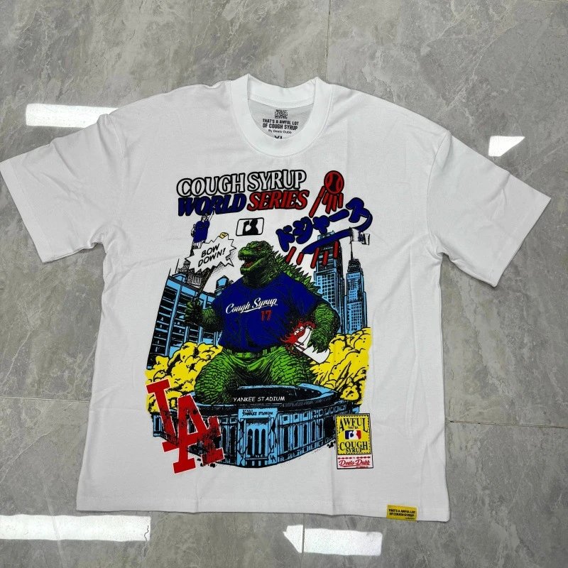 Cough Syrup Godzilla Vintage Style White T-Shirt