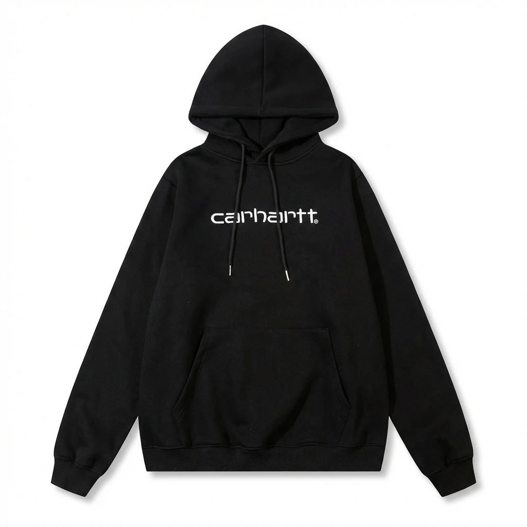 Carhartt simple-style black hoodie