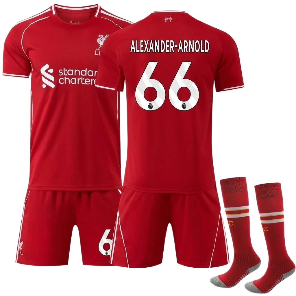No. 66 red football jersey of LFC